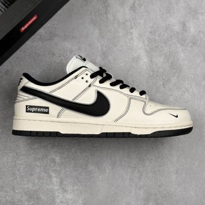 本地210 核心私 supreme X Nk Sb Dunk Low 联名米黑配色 低帮休闲运动滑板板鞋 #3M反光 大厂纯原品质出货 纯正版型 定制鞋盒 皮料