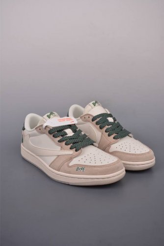 360 Fragment X Travis Scott X 猿人头 Air Jordan 1 Low 三方联名倒钩 性价比原盒出货 全新的三方联名低帮倒钩鞋面