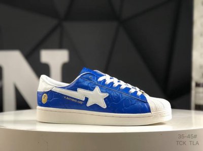 真标带半码 阿迪达斯 Adidas Superstar X A Bathing Ape 贝壳头男女休闲板鞋 货号：Jr2702 尺码：如图所示 Tck Tla