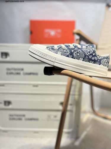 真标硫化工艺#双层围条夹布防开胶工艺#聚氨酯硅蓝Pu中底匡威Converse Chuck Taylor 1970S “腰果花” 复古三星标休闲运动硫化百搭板鞋Q