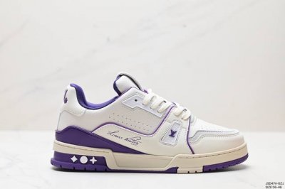 公司级全新lv路易威登louis Vuitton Trainer Sneaker Low休闲运动文化百搭板鞋 尺码:36-46 Id:Jsd474-Gzj
