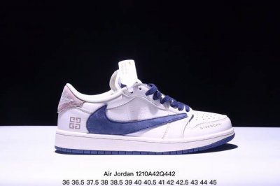 海外爆款限量发售！公司级 Nike Jordan Air Jordan 1“川久保玲联名 米黑白” 高端定制 低帮 复古 减震 防滑 耐磨 篮球鞋 定制鞋盒 大