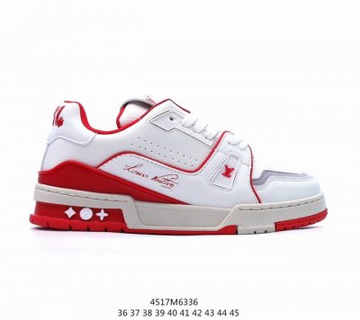 Lv路易威登louis Vuitton Trail Sneaker Low 休闲运动文化百搭篮球板鞋 致tpr光泽鞋底#耐弯折滴塑支持片#鞋垫嵌入超软脚感乳胶材