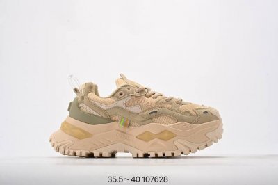 Fila Fusion斐乐潮牌 Bianco 织物合成革 硬糖 拼接减震防滑耐磨透气 低帮 老爹鞋 货号:T12W135211Fms 尺码：35.5～40 编号