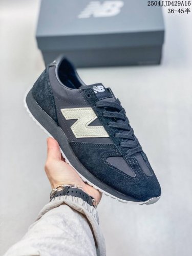 真标带半码 New Balance Nb 471织物牛剖层革 复古时尚防滑耐磨 低帮生活休闲鞋男女同款米紫 货号：U471Xa 鞋码：36-45半码 04Jjd
