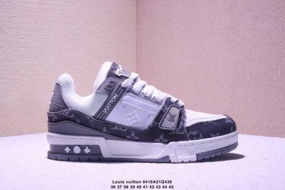 Lv路易威登Louis Vuitton Trainer Sneaker Low 休闲运动文化百搭板鞋 码数：36 37 38 39 40 41 42 43 44