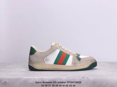 Gucci 古驰 缓震乳胶贴合皮革鞋垫，饰金属双g椭圆形珐琅细节，正确无缝隔色tpr双层组合鞋底模贵族学院风意大利时装奢饰品牌 古驰gucci Screener