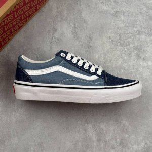 本地 核心私 Vans Old Skool 范斯官方旗舰官网织坤联名万斯名尚鞋低帮牛仔蓝 工艺：硫化1:1 重量1:1、真标、原钢印、材质标、鞋型标、合格证 货