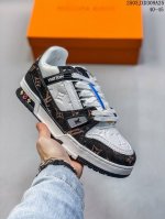 180 原版开发 全新爆款 Sneaker Lo 公司级路易威登板鞋面包鞋 新款 Lv Tyler X Louis Vuitton Trainer 圆头系带 魔