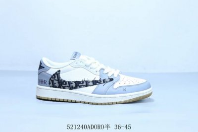 乔丹Air Jordan 1 Low Aj1 乔1低帮复古文化休闲运动篮球鞋倒勾 迪奥 货号 Xf8698-076 521 Adoro半 36-45