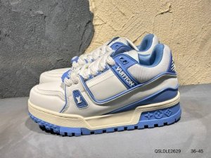 新品上市实拍 全新Lv路易威登Louis Vuitton Trainer Sneaker Low休闲运动文化百搭篮球板鞋Qsldle2629