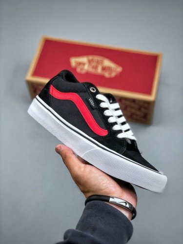vans范斯官方线上专售 faulkner酷感黑美式薄绒男鞋板鞋 vans 运动休闲系列 新款硫化板鞋 鞋款相比Vans其他鞋款并不为太多人熟悉 鞋面采用全帆布