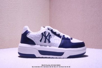Mlb Chunky Liner Embo Monogram 厚底低帮休闲鞋 Ny印花 牛皮材质耐磨防滑舒适运动鞋 真标带半码 尺码见图 Xm0412Q625
