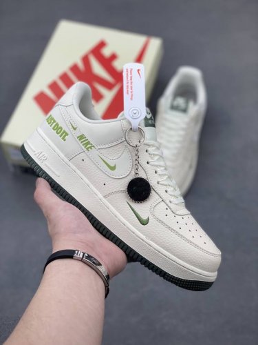 海外限量发售！公司级Nike Air Force 1 '07 Low “Nike联名 Just Do It”空军一号 低帮 运动鞋 休闲鞋 折边针车 工艺难度大
