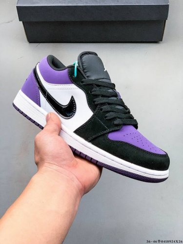 公司级头层！耐克Nike Air Jordan 1 Low Aj1 乔1 低帮潮流运动休闲板鞋。Aj1 低帮拼接 完美版型真头层牛皮# 内置缓震气垫 原鞋开模