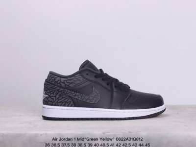 Air Jordan 1 Mid Green Yellow Aj1乔丹一代中帮经典复古文化休闲运动篮球鞋 Xm0622Q612