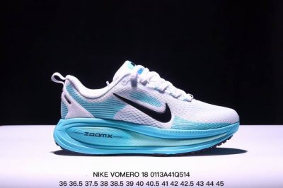 Nike Vomero 编织网面 低帮 运动休闲鞋 全掌Reactx泡绵中底 前掌和后跟还配备了Air Zoom气垫单元 据说跑起来更快更舒适哦 这次最大的升级