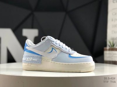 180 耐克Nike Wmns Air Force 1 Shadow全新少女系解构主义设计 马卡龙空军一号轻量增高低帮百搭板鞋 为经典设计注入玩味元素 分层结构