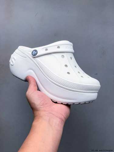 集图 Crocs卡骆驰贝拉洞洞鞋沙滩鞋包头厚底拖鞋沙滩鞋 0413336Q20