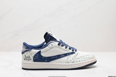 公司级aj1倒勾travis Scott X Air Jordan 1 ” Reverse Mocha “ Aj1乔1 Ts 闪电 联名倒钩 低帮文化篮球鞋 货