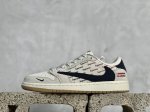 Travis Scott x Fragment Design x Air Jordan 1 Low OG SP AJ1 乔1 Supreme联名-猪八奶咖 低帮