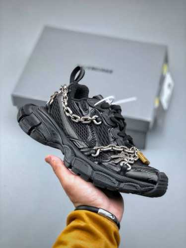 Xa版 法国高端奢侈品牌-巴黎世家Balenciaga 3Xl Sneakers 3+系列 童心锁 网织做旧绑带低帮复古阔型底姥爹风潮流百搭休闲慢跑鞋 尺码：3