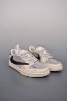 360 Fragment X Travis Scott X 斯图西 Air Jordan 1 Low 三方联名倒钩 性价比原盒出货 全新的三方联名低帮倒钩鞋面