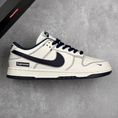 本地210 核心私 supreme X Nk Sb Dunk Low 联名米蓝配色 低帮休闲运动滑板板鞋 #3M反光 大厂纯原品质出货 纯正版型 定制鞋盒 皮料