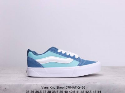 Vans Knu Skool 经典舒适 膨体鞋舌 防滑轻便 低帮 板鞋 男女同款 蓝色尺码：35 36 36.5 37 38 38.5 39 40 40.5 4