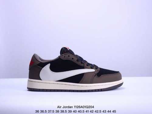 真标aj1倒勾travis Scott X Air Jordan 1 ” Reverse Mocha “ Aj1乔1 Ts 闪电 联名倒钩 低帮文化篮球鞋 货号