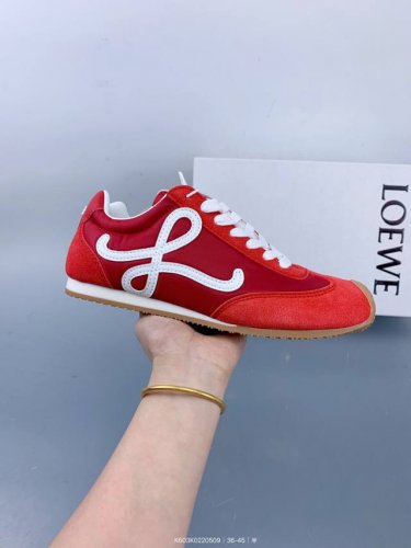 罗意威Loewe Ballet Runner Sneakers 芭蕾舞 系列阿甘复古风德训薄底百搭休闲运动鞋 Size：如图 编码：K603K0 509