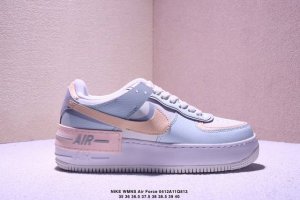真标耐克Nike Wmns Air Force 1 Shadow全新少女系解构主义设计 马卡龙空军一号轻量增高低帮百搭板鞋 为经典设计注入玩味元素 分层结构、加