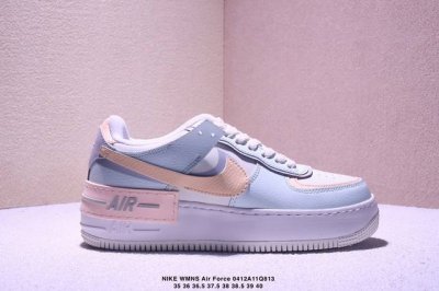 真标耐克Nike Wmns Air Force 1 Shadow全新少女系解构主义设计 马卡龙空军一号轻量增高低帮百搭板鞋 为经典设计注入玩味元素 分层结构、加