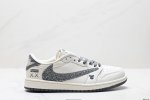 公司级Aj1倒勾Travis Scott X Air Jordan 1 ” Reverse Mocha “ Aj1乔1 Ts 闪电 联名倒钩 低帮文化篮球鞋 完