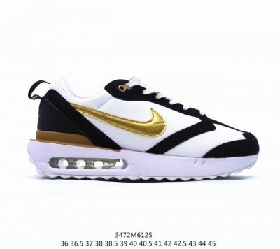 Nk Air Max Dawn 黎明系列低帮气垫百搭休闲运动慢跑鞋 采用柔软翻毛皮和透气梭织材料打造利落鞋面 中底和鞋跟融入现代感线条设计 兼具复古风格与时尚魅