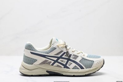 公司级Asics 亚瑟士 透气网眼鞋面配合部分合成革材质，全新Rearfoot Gel后置凝胶缓冲效果日本专业跑鞋品牌-亚瑟士Asics Gel-Contend