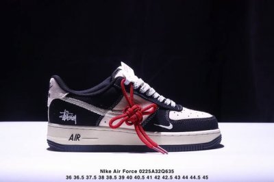 海外限量发售！公司级Nike Air Force 1 '07 Low “斯图西联名 米黑”空军一号 低帮 运动鞋 休闲鞋 折边针车 工艺难度大 原楦头原纸板 原