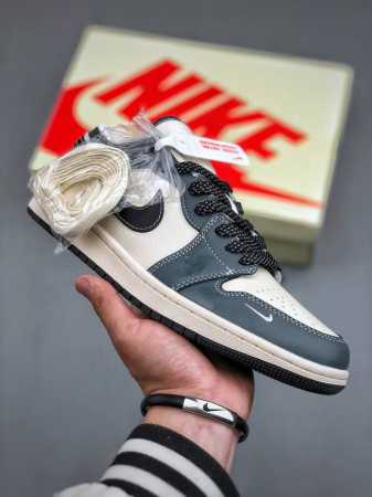 Air Jordan 1 Low Aj1 乔1 斯图西联名 蓝灰色 高端定制 低帮复古篮球鞋 Xx3 -506 #定制鞋盒 大厂纯原品质出货 超高清洁度 皮料切 - 点击图像关闭