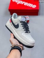 海外限量发售！公司级nike Air Force 1 '07 Low “Supreme联名--深蓝”空军一号 低帮 运动鞋 休闲鞋 折边针车 工艺难度大 原楦头