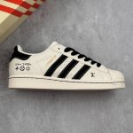 本地 核心私 公司级阿迪达斯Adidas三叶草 Originals Superstar X Lv联名 贝壳头’Diy’系列低帮经典百搭休闲运动板鞋 原装头层材料