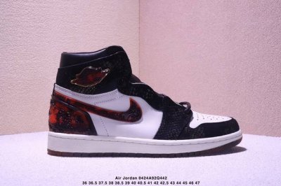 头层带半码 Air Jordan 1 Retro High Og Xuanwu 高帮 蛇年Cny 玄武 亚洲限定 Aj1 乔丹1代 Aj1 乔1 高邦 黑白橙