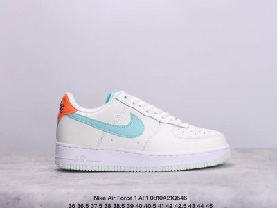 耐克 Nike Air Force 1 Af1耐克 低帮 空军一号休闲板鞋白蓝勾 xm0810Q546