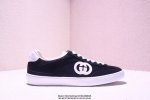 Gucci Interlocking G Suede Sneaker G74系列低帮复古百搭休闲运动板鞋 升级官方最新全套专柜代购酒红色配件及包装物 附送官方快