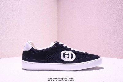 Gucci Interlocking G Suede Sneaker G74系列低帮复古百搭休闲运动板鞋 升级官方最新全套专柜代购酒红色配件及包装物 附送官方快