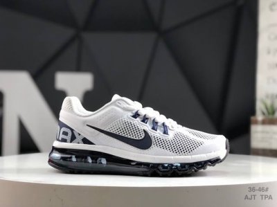 230 耐克Nike Air Max 2013"White/Black/ Metallic Silver"2013大气垫系列低帮全掌大气垫休闲运动百搭慢跑鞋“网
