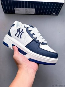 公司级！Mlb Chunky Liner 厚底休闲跑步鞋 Ny印花 牛皮材质运动鞋 04 1X26