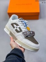公司级全新lv路易威登louis Vuitton Trainer Sneaker Low休闲运动文化百搭板鞋 Size:39～45 编码：12Jxd309A07