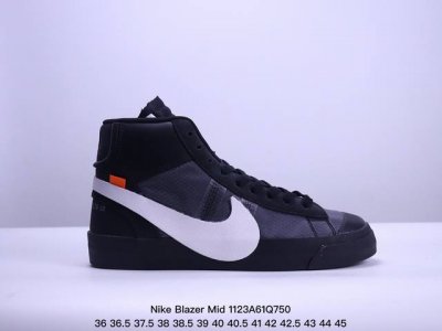 真标真硫化工艺，采用韩国进口网纱材质万圣节off-White X Nike Blazer Mid “Grim Reaper” 开拓者经典高帮百搭板鞋 官方货号: