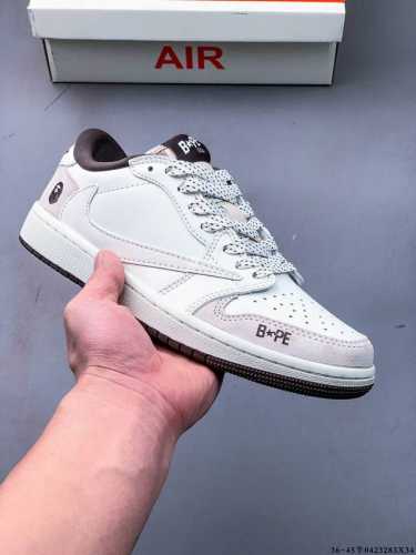 公司级头层！耐克Nike Air Jordan 1 Low Aj1乔1 低帮潮流缓运动休闲板鞋。Aj1 低帮拼接 完美版型真头层牛皮# 内置缓震气垫 原鞋开模
