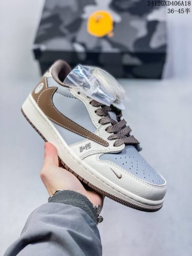 海外爆款限量发售！公司级 Travis Scott X Fragment Design X Jordan Air Jordan 1 Low Og Sp “Bap